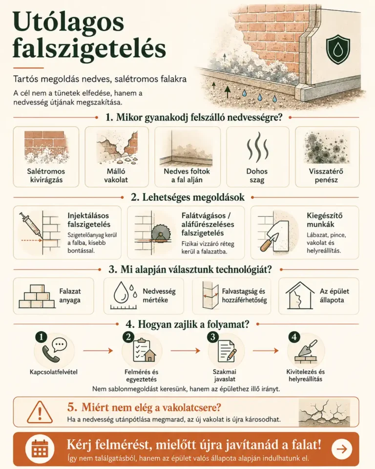 Utólagos falszigetelés - Tartós megoldás - SZÁRAZFALAK